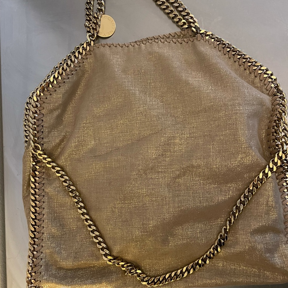 Falabella fold over  Stella McCartney gold tote